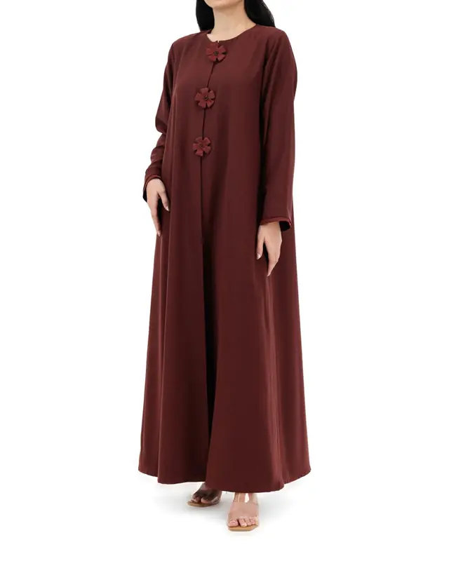 Abaya No. 11: crepe with embroidered organza
