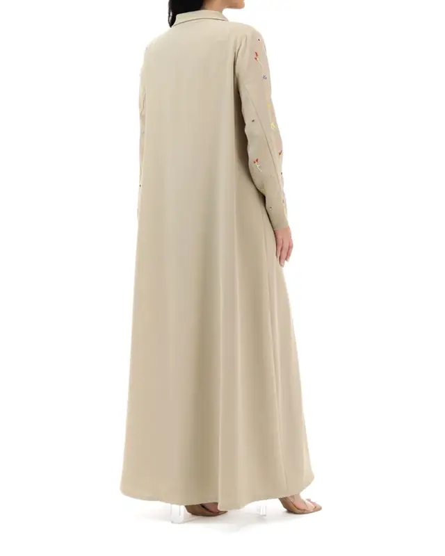 Abaya No. 6: light cupro, back pleat